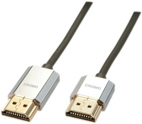 Lindy 41676, 4,5 m, HDMI Type A (Standard), HDMI Type A (Standard), 3D, Svart, Gull, Sølv