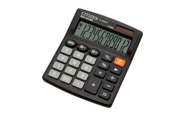 Eleven Eleven-räknare SDC812NR, svart, stationär, 12 platser, dubbel strömförsörjning