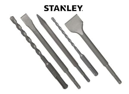 Stanley sett med meisel og bor SDS-plus 5 stk. (STA54400)