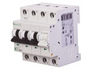 EATON Automatsikring - MCB 16A C karakteristisk, 3 polet + nul, 10kA kortslutningsbrydeevne, 400v AC, 72mm bred