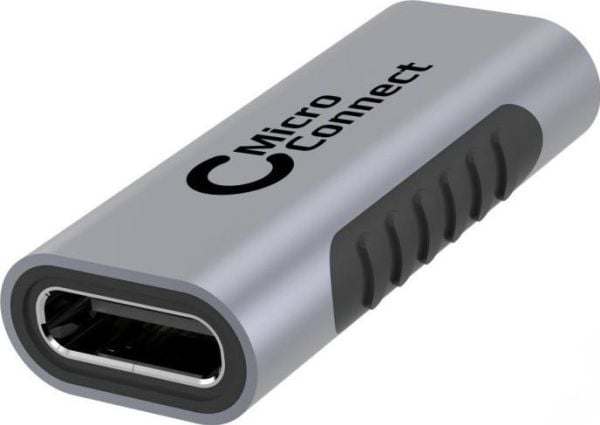 MicroConnect - USB-adapter - USB-C (hona) till USB-C (hona) - USB 3.2 Gen 2 - USB-strömförsörjning (100W), 4K60Hz stöd - svart