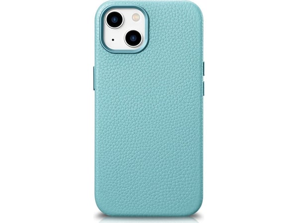iCarer Litchi premium lærdeksel iPhone 14 Plus magnetisk lærdeksel med MagSafe grønn (WMI14220711-GN)