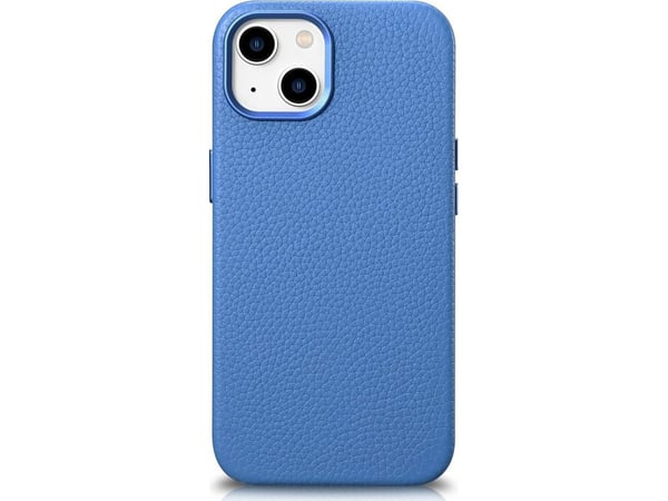iCarer Litchi Premium Lærveske iPhone 14 Magnetisk Lærveske med MagSafe lyseblå (WMI14220709-LB)