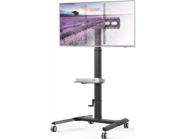 Techly ICA-TR228 multimedie-vagn/stativ för platta skärmar svart