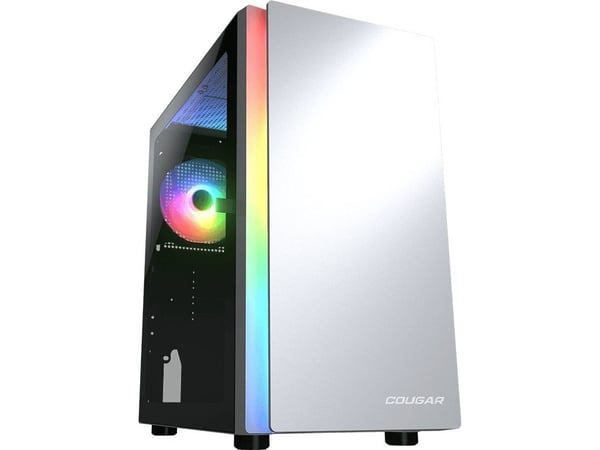 COUGAR Gaming PURITY RGB, Mini Tower, PC, Hvit, Micro ATX, Mini-ITX, Multi, 16 cm