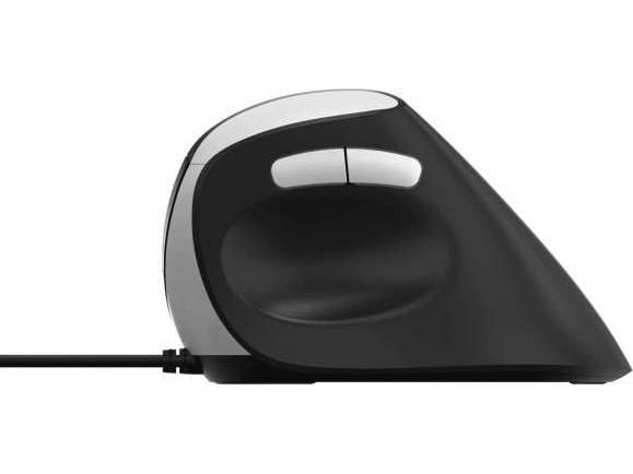 Rapoo EV200 - Vertikal mus - ergonomisk - optisk - 3 knappar - kabelansluten - USB 3.0 - svart