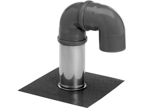 Kaapeliläpivienti Ø75x250 mm, teräs/SBS, jossa 2 muovista mutkaa
