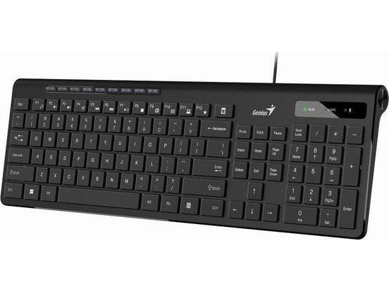 Genius-tastatur Genius Slimstar 230 II, CZ/SK-tastatur, multimedia, slim type kablet (USB), svart Genius-tastatur Genius Slimstar 230 II, CZ/SK-tastatur, multimedia, slim type kablet (USB), svart