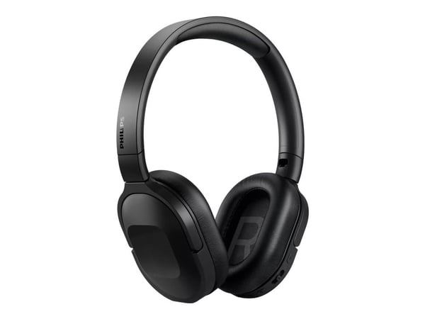 Philips TAH6506BK - Hodetelefoner med mikrofon - full størrelse - Bluetooth - trådløs - aktiv støydemping - 3,5 mm jakk - svart