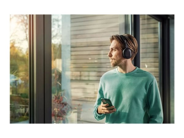 Philips TAH6506BK - Hodetelefoner med mikrofon - full størrelse - Bluetooth - trådløs - aktiv støydemping - 3,5 mm jakk - svart