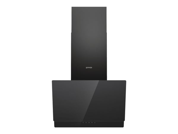 Gorenje Essential WHI649EB - Panser - skorsteinvinklet - bredde: 60 cm - dybde: 33.5 cm - ekstraksjon og resirkulasjon (-) - med intern motor - svart