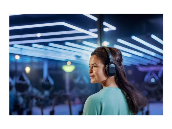 Philips TAH6506BK - Hodetelefoner med mikrofon - full størrelse - Bluetooth - trådløs - aktiv støydemping - 3,5 mm jakk - svart