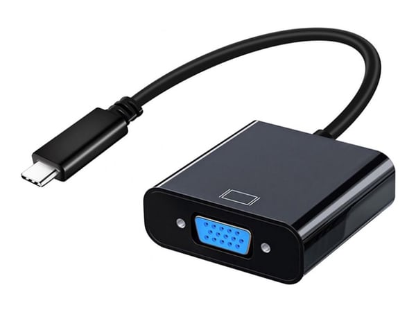 ART - Videokort - USB-C (hane) till HD-15 (VGA) (hona) - 15 cm - stöd för 1080p, 1920 x 1200 stöd