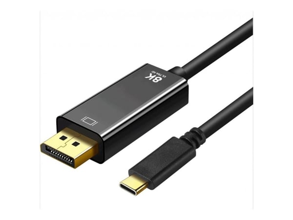 ART - Adapterkabel - USB-C (hane) till DisplayPort (hane) - DisplayPort 1.4 - 1.8 m - 4K120Hz stöd, 8K60Hz stöd