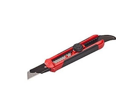 Hultafors bræk-af kniv 18mm - M/tæppehage, magasin til 3 blade t/fx gips, isol., træ m.m. Hultafors bræk-af kniv 18mm - M/tæppehage, magasin til 3 blade t/fx gips, isol., træ m.m.