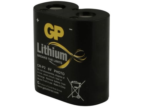 Batteri CR-P2 6V foto lithium