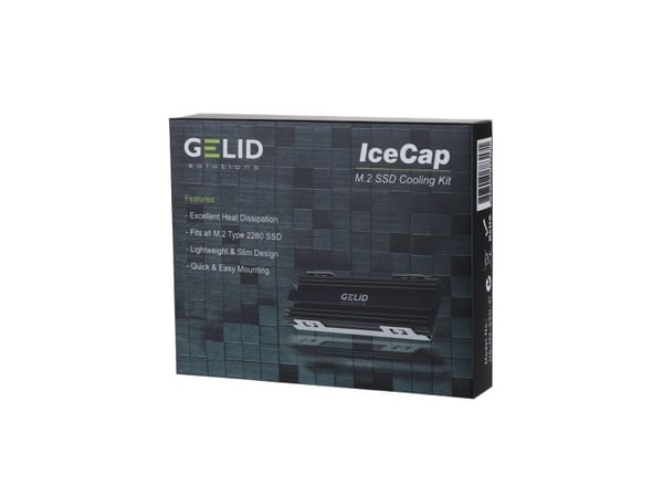 Gelid Solutions HS-M2-SSD-21, Aluminium, Sort, 72 mm, 23 mm, 10 mm, 28 g