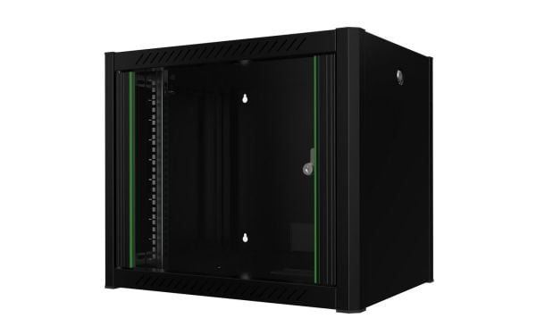 Lanview by Logon - Rack skap - 60 x 45, pro - veggmonterbar - RAL 9005, svart - 9U - 19"