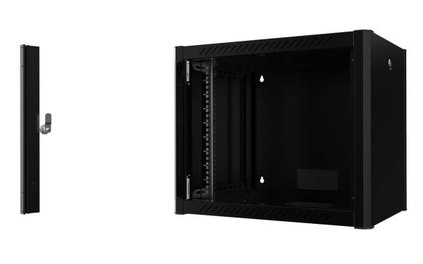 Lanview by Logon - Rack skap - 60 x 45, pro - veggmonterbar - RAL 9005, svart - 9U - 19"