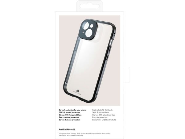 Black Rock 00221253, Apple, iPhone 15, Naarmuuntumisenkestävä, musta, 1 kpl