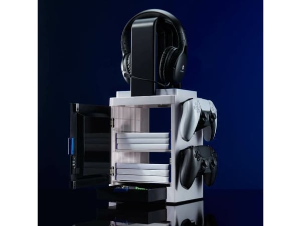Numskull Games PS5 Inspired Gaming Locker, Spillplateholder, PlayStation 5, Grå, Koblet med ledninger (ikke trådløs), 1 stykker