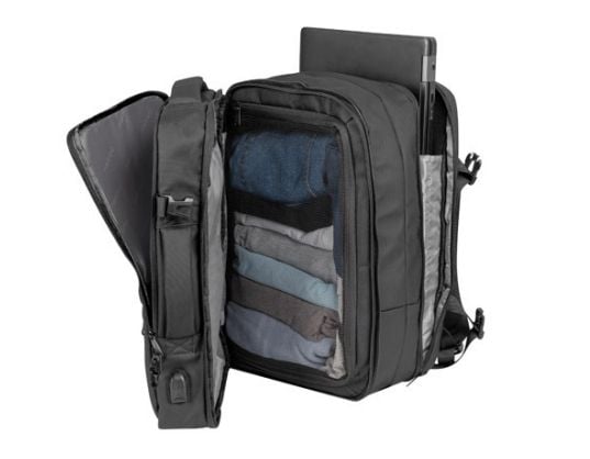 NATEC NTO-2116, Ramme-løs, Sort, Polyester, 10 lommer, Forlomme, Sidelomme, Topplomme, Mobillomme, USB-stasjonslomme
