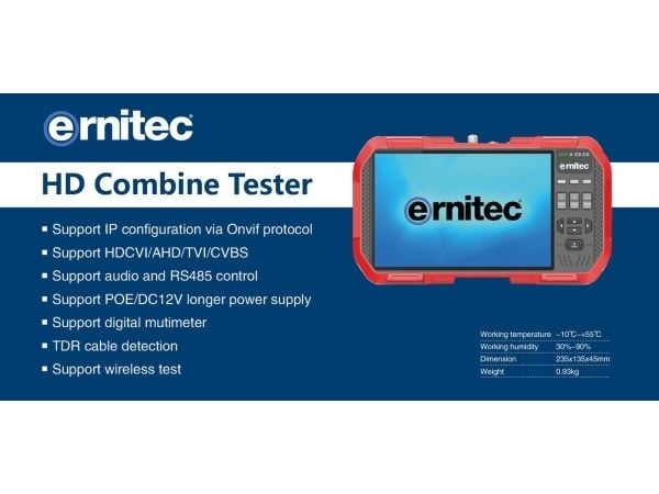 Ernitec - LCD-skjerm - 7" - berøringsskjerm - 1920 x 1200 Full HD (1080p) - IPS - HDMI - grå, rød