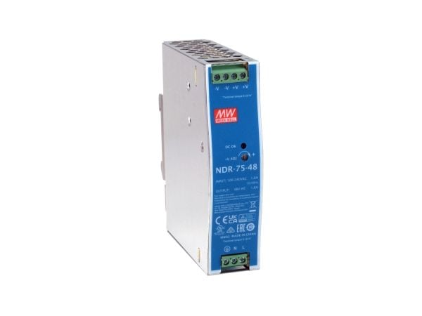 LevelOne ind. Strømforsyning POW-4822 48VDC 75W DIN-skinne PoE