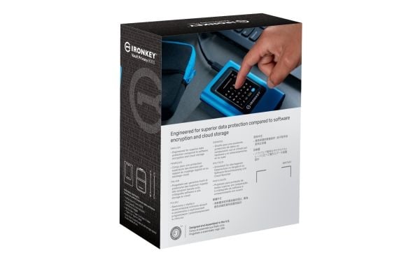 Kingston IronKey Vault Privacy 80 - SSD - kryptert - 7.68 TB - ekstern (bærbar) - USB 3.2 Gen 1 (USB-C kontakt) - 256-bit AES-XTS, FIPS 197 - TAA-s...
