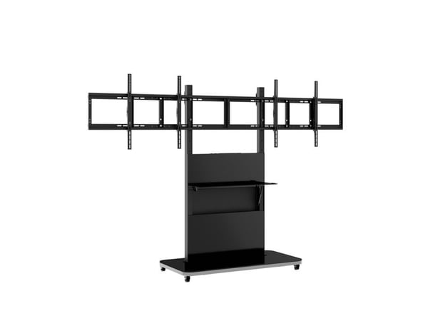 HAGOR Pro-Tower L - Vogn - for 2 LCD/plasma-paneler - svart - skjermstørrelse: 65"