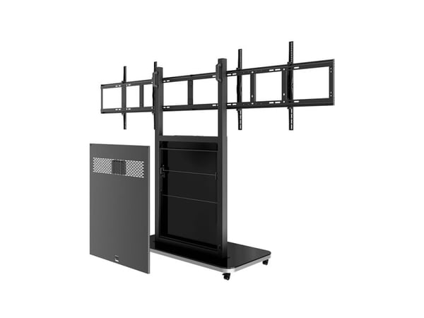 HAGOR Pro-Tower L - Vogn - for 2 LCD/plasma-paneler - svart - skjermstørrelse: 65"