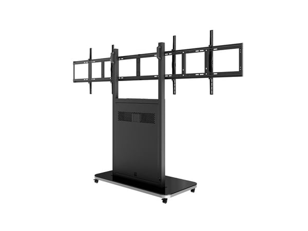HAGOR Pro-Tower L - Vogn - for 2 LCD/plasma-paneler - svart - skjermstørrelse: 65"
