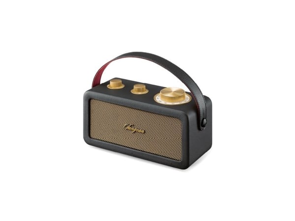 Sangean RA-101 FM-radio med Bluetooth-høyttaler, oppladbar, svart/gull
