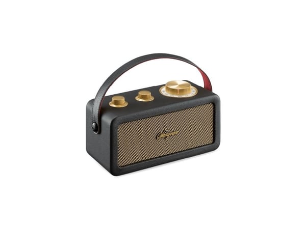 Sangean RA-101 FM-radio med Bluetooth-høyttaler, oppladbar, svart/gull