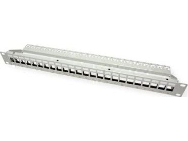 ROLINE Cat. 6 19"-Keystone Patch Panel STP, light grey