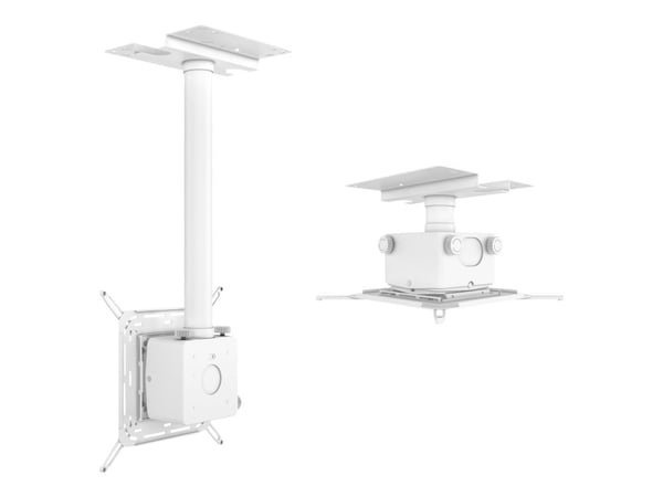Multibrackets M Pro HD Series - Monteringssett (justerbar monteringsarm, projektormontering) - for projektor - hvit - takmonterbar