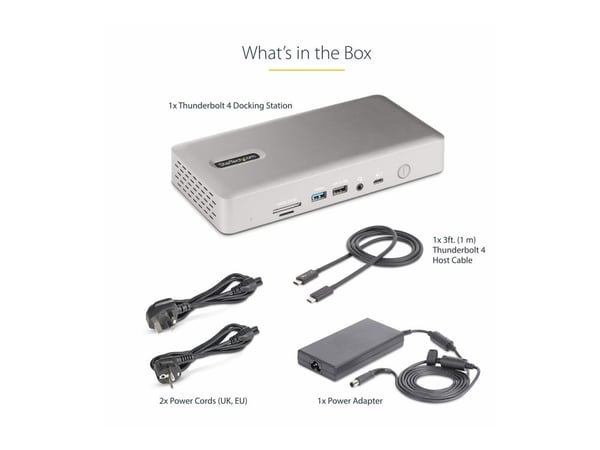 Startech Thunderbolt 4 Multi-Display Docking Station, Quad/Triple/Dual Monitor Dock, 2x HDMI/2x DisplayPort, 7x USB Hub, 2.5 Gigabit Ethernet, 98W ...