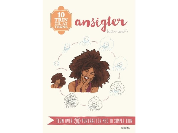 10 trinn for å tegne ansikter | Justine Lecouffe | Språk: Dansk