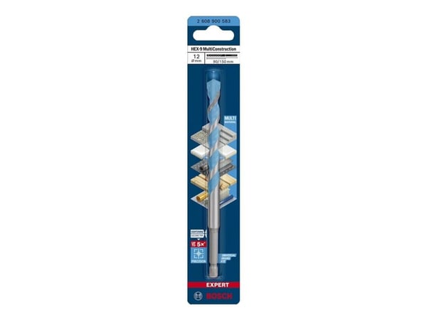 Bosch Expert HEX-9 MultiConstruction - Bor - for betong, plast, stål, bløtt tre, soft tile, multimaterial - 12 mm - lengde: 150 mm