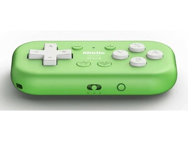 8Bitdo Micro, Gamepad, Android, Nintendo Switch, PC, iOS, D-pute, Trådløs, USB, USB Type-C