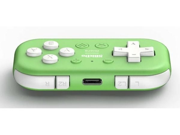 8Bitdo Micro, Gamepad, Android, Nintendo Switch, PC, iOS, D-pute, Trådløs, USB, USB Type-C