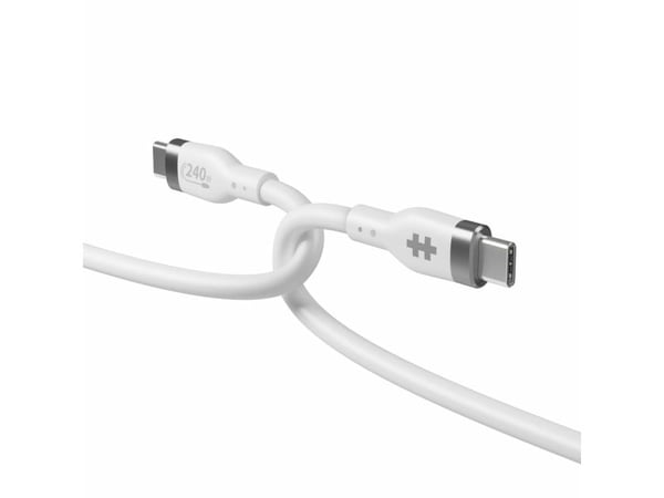 HyperJuice - USB-kabel - USB-C (hann) til USB-C (hann) - USB 2.0 - 1 m - utvidet effektområde (EPR), USB Power Delivery (240 W) - hvit