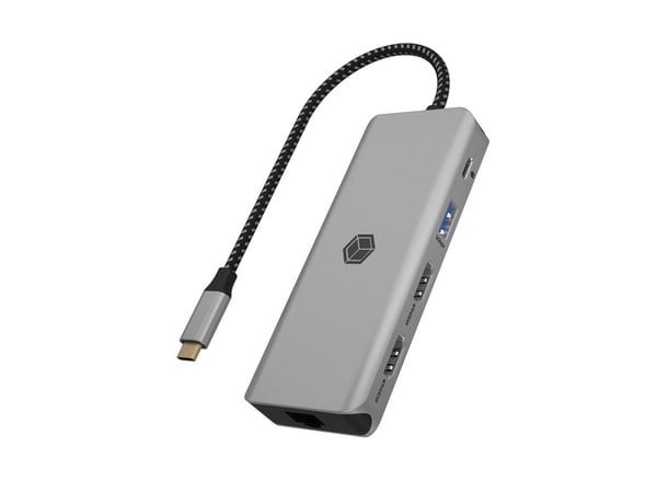 ICY BOX IB-DK4012-CPD - Dokkingstasjon - USB-C 3.2 Gen 2 - 2 x HDMI - 1GbE