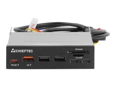 Chieftec CRD-908H - Kortleser - 2-i-1 - 3,5" (SD, microSD) - USB 3.2 Gen 1 / USB-C