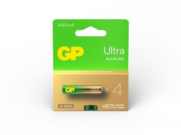 GP AAA batteri Ultra Alkali Mangan 1,5 V 4 stk