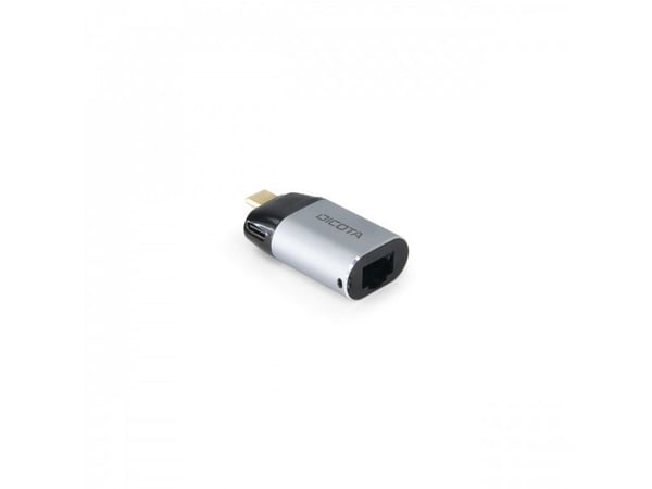 DICOTA - Nettverksadapter - USB-C / Thunderbolt 3 - Gigabit Ethernet x 1 - sølv
