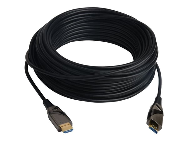 TECHly - High Speed - HDMI-kabel med Ethernet - HDMI hann til HDMI hann - 30 m - fiberoptisk - svart - 4K-støtte