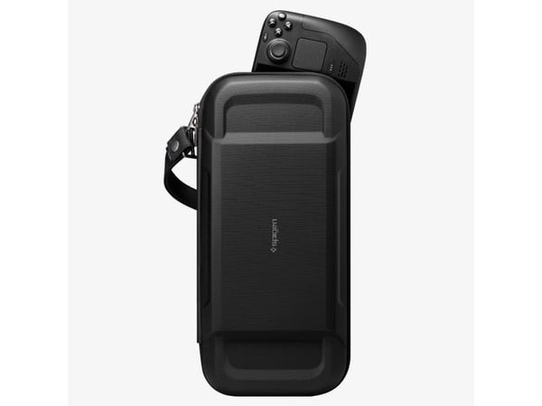 Spigen Rugged Armor Pro Sleeve, Veske beholder, Damp, Sort, EVA ( Ethylene-vinyl-acetat), Polyurethan, Steam Deck, Fallsikker, Ripebestandig