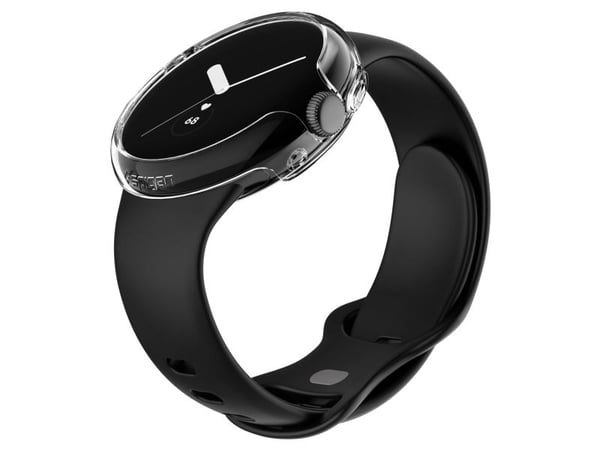 Spigen Thin Fit, Solki, Älykello, Musta, Google, Pixel Watch, Polykarbonaatti (PC)