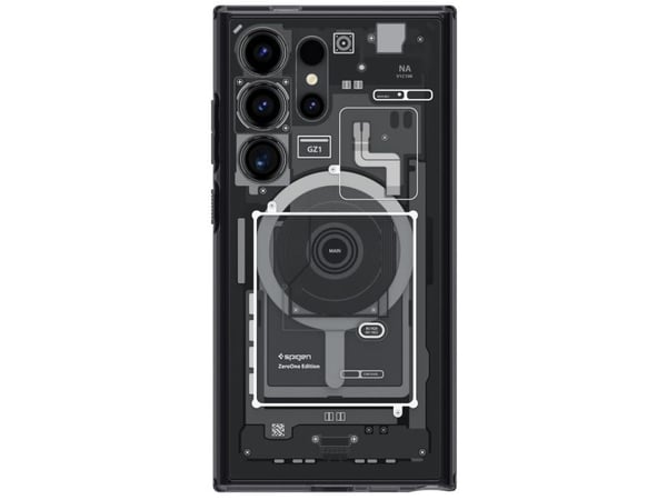 Spigen Ultra Hybrid Zero One, Etui, Samsung, Galaxy S24 Ultra (2024), 17,3 cm (6.8"), Sort, Grå